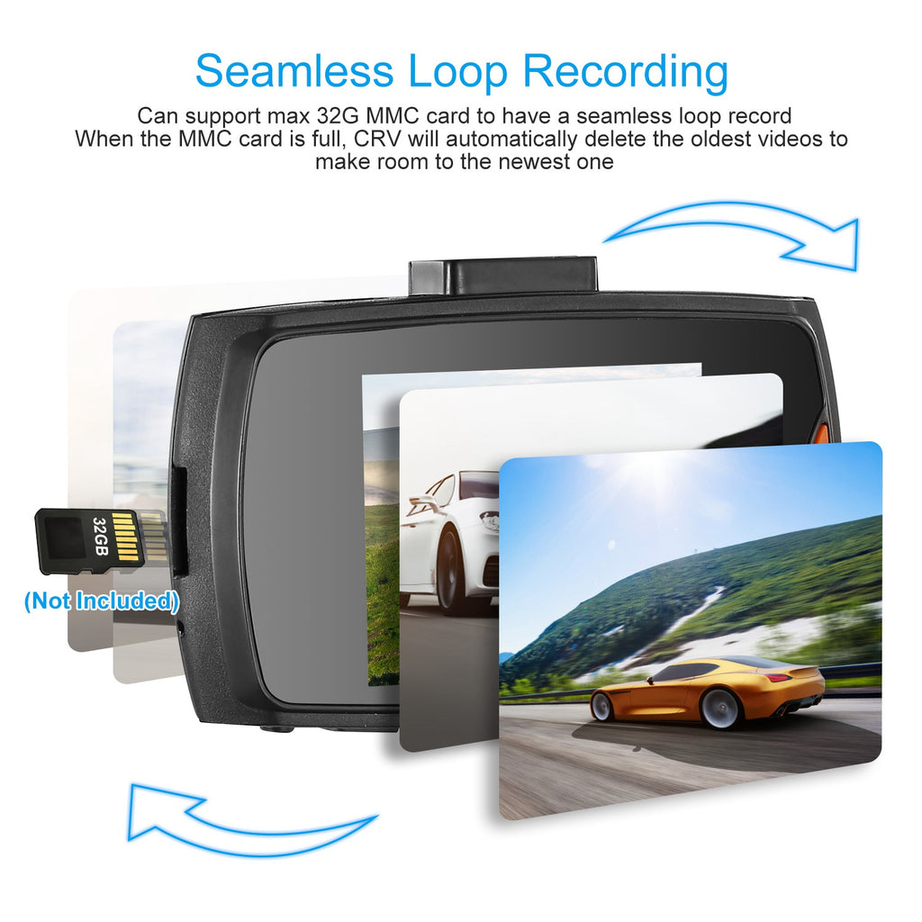 Dashcam Auto 1080P HD con Visione Notturna - Angolo 90°