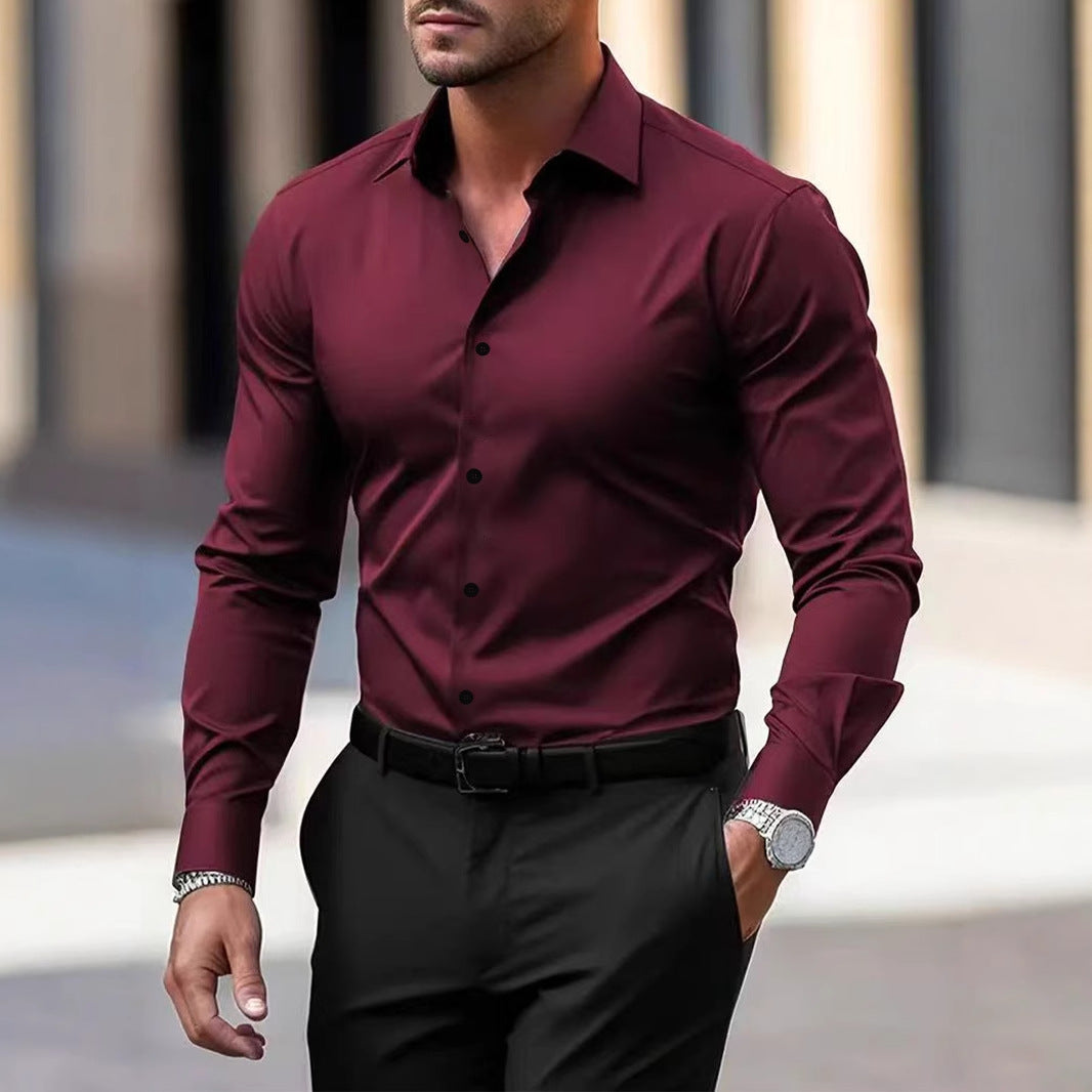 Camicia Da Uomo Wine Red