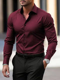 Camicia Da Uomo Wine Red
