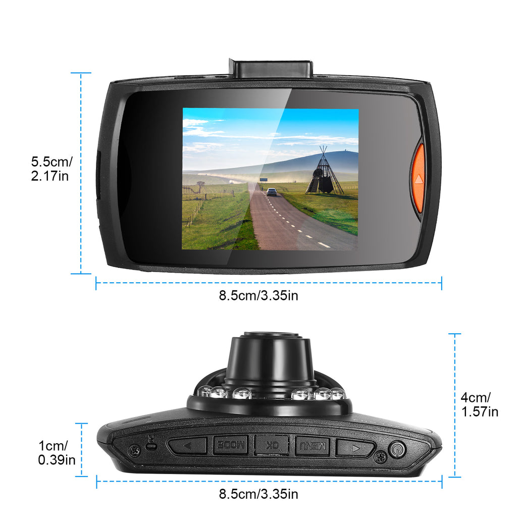 Dashcam Auto 1080P HD con Visione Notturna - Angolo 90°