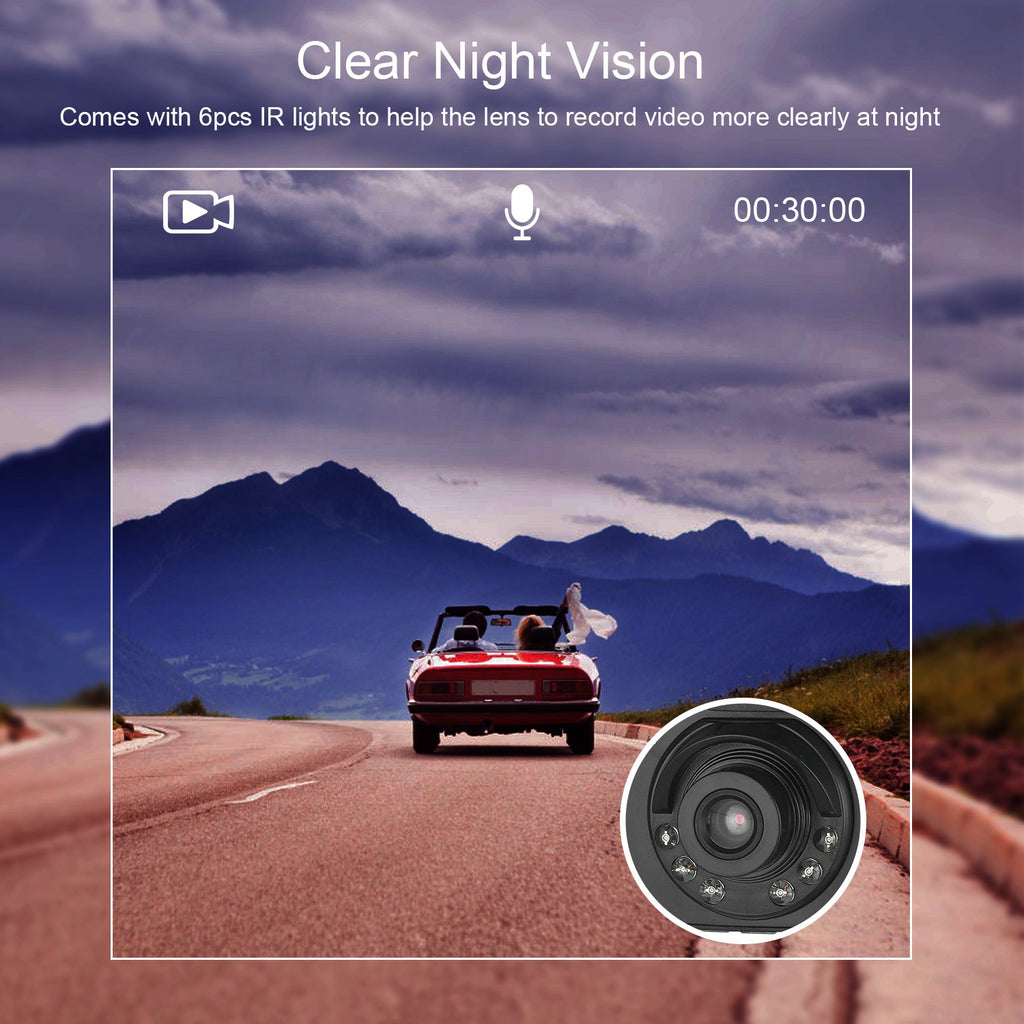 Dashcam Auto 1080P HD con Visione Notturna - Angolo 90°